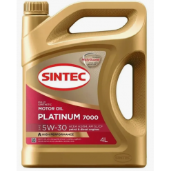 Масло моторное SINTEC PLATINUM 7000 SAE 5W-30 API SL ACEA A3/B4 4л.