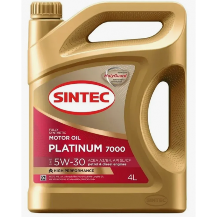 Масло моторное SINTEC PLATINUM 7000 SAE 5W-30 API SL ACEA A3/B4 4л.