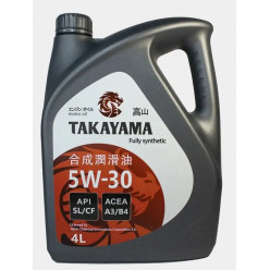 Масло моторное TAKAYAMA SAE 5W-30 API SL/CF 4L пластик