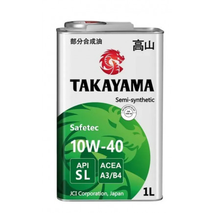 Масло моторное TAKAYAMA Safetec SAE 10W-40 ACEA A3/B4 API SL 1л (металл)