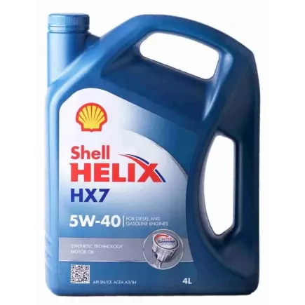 Масло моторное SHELL HELIX HX7 5W40 API SB/CF, ACEA A3/B3/B4 4л Масло моторное SHELL HELIX HX7 5W40 API SB/CF, ACEA A3/B3/B4 4л